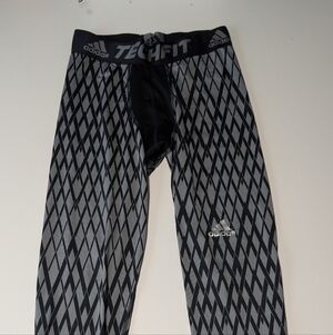 Adidas Techfit Black and White Patterned Leggings
